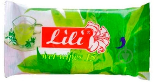 Влажные салфетки Lili с ароматом зеленого чая 15 шт. - фото 1 Влажные салфетки Lili с ароматом зеленого чая 15 шт. - фото 1