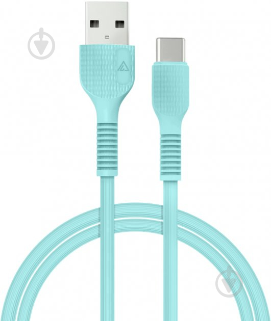 Кабель Acclab USB to Type-C 1,2 м м'ятний (AL-CBCOLOR-T1MT) - фото 1