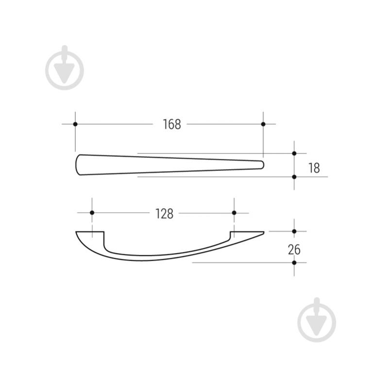 Меблева ручка скоба Poliplast 128 мм 0309SV06 матовий хром - фото 3