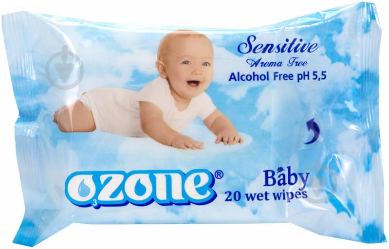 Детские влажные салфетки Ozone Baby с экстрактом календулы и витамином Е 20 шт. - фото 1