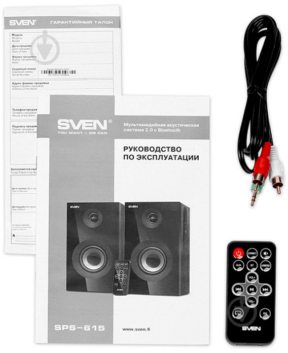 Акустическая система Sven SPS-615 2.0 black - фото 7