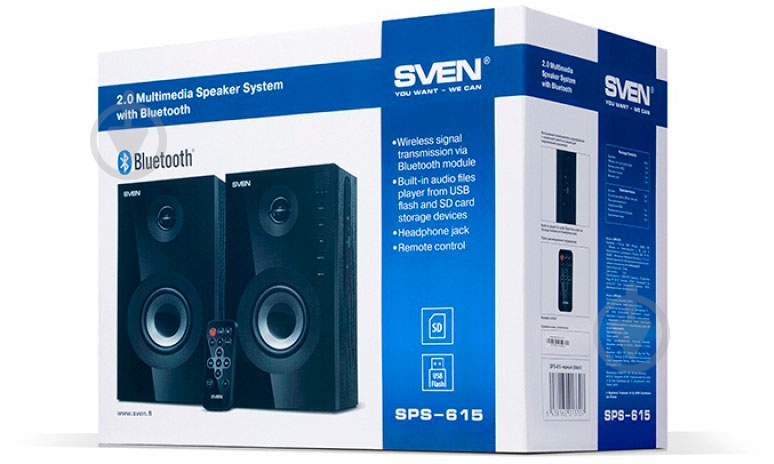 Акустическая система Sven SPS-615 2.0 black - фото 8