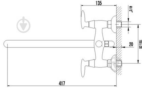 Змішувач для ванни Smart Sant Prestige SM170002AA - фото 4