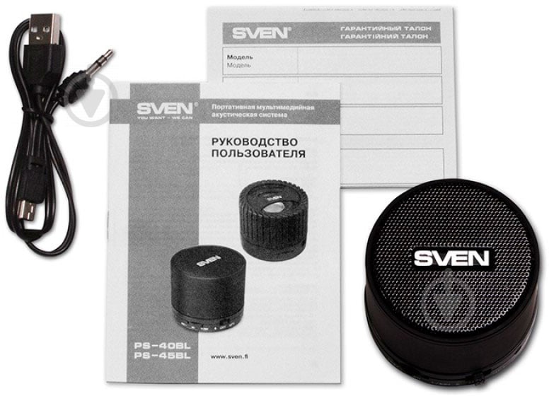 Портативная колонка Sven PS-45BL 1.0 black (410067) - фото 6