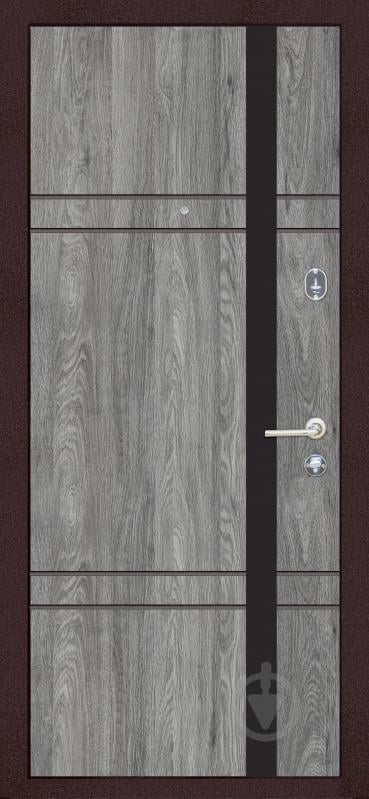 УЦІНКА! Двері вхідні TM Riccardi Стандарт 5-С BG бетон темний / дуб юджин 2050x960 мм праві (УЦ №2611) - фото 2 УЦІНКА! Двері вхідні TM Riccardi Стандарт 5-С BG бетон темний / дуб юджин 2050x960 мм праві (УЦ №2611) - фото 2