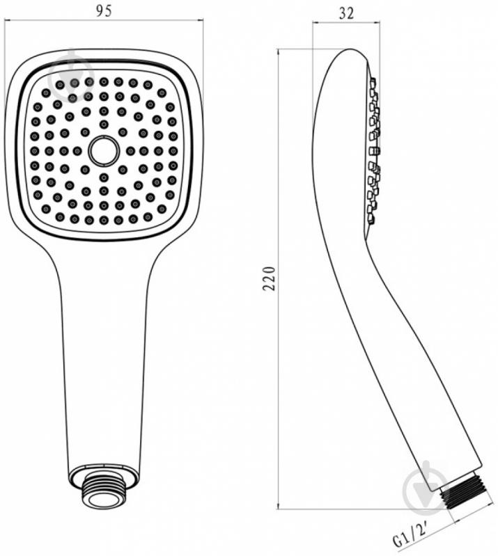 Ручной душ IMPRESE W095SQ1 - фото 2