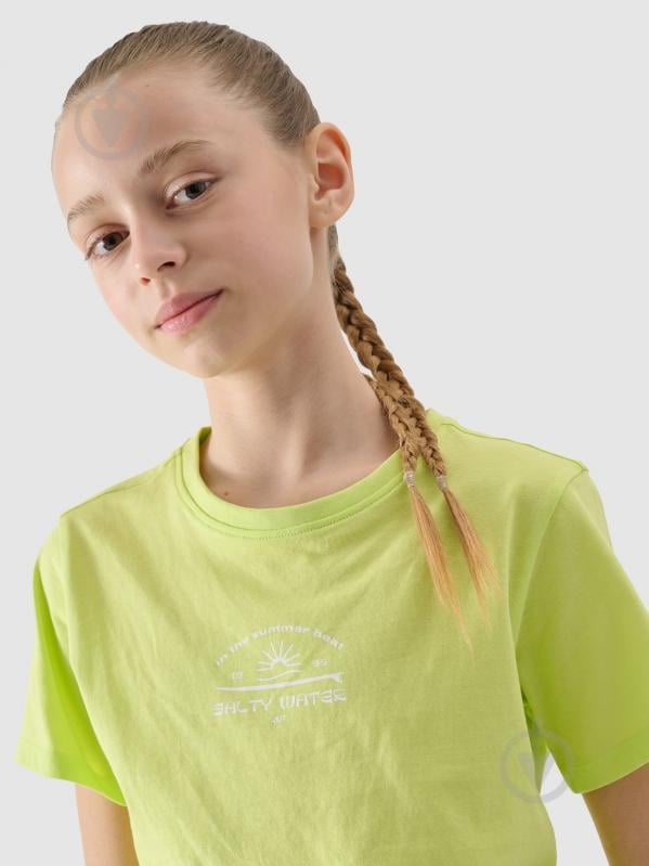 Футболка 4F TSHIRT F1871 4FJWSS25TTSHF1871-45S р.134 зелений - фото 3 Футболка 4F TSHIRT F1871 4FJWSS25TTSHF1871-45S р.134 зелений - фото 3