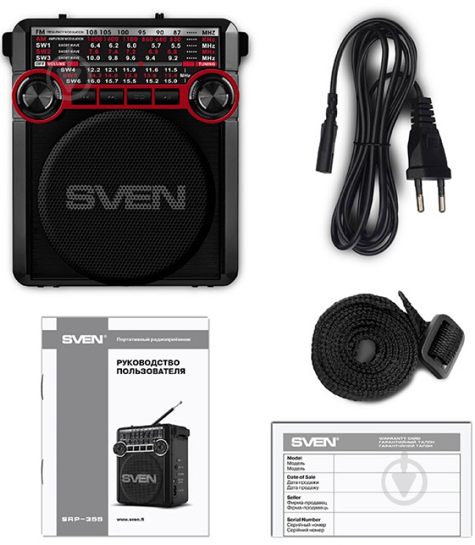 Акустическая система Sven SRP-355 1.0 red (SRP-355 Red) - фото 8