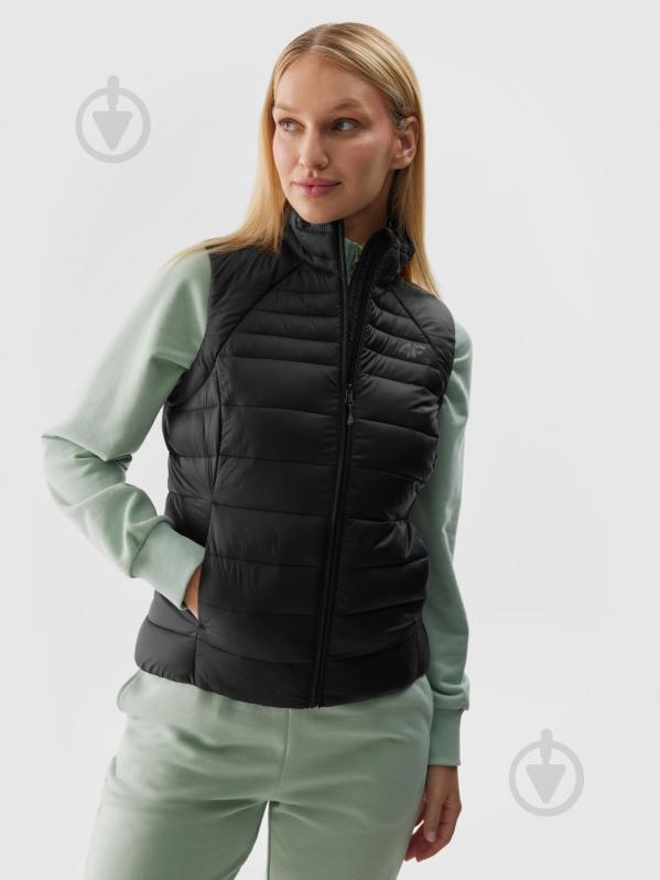 Жилет 4F VEST JACKET F111 4FWSS24TVJAF111-20S р.XS чорний - фото 1