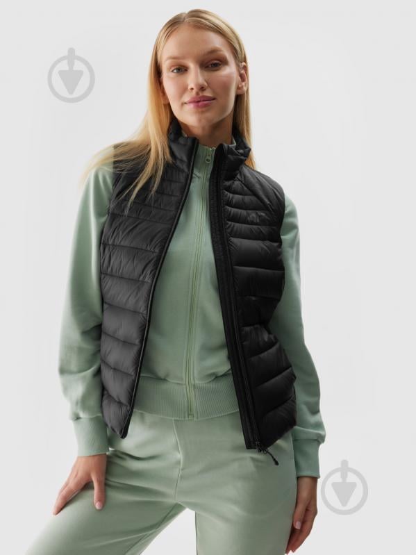 Жилет 4F VEST JACKET F111 4FWSS24TVJAF111-20S р.XS чорний - фото 2