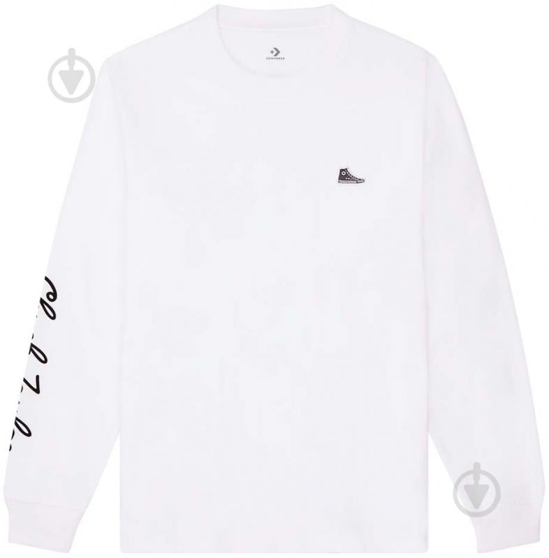 Футболка Converse CONVERSE CT SNEAKER PATCH LS TEE 10020536-102 р.XL білий - фото 4