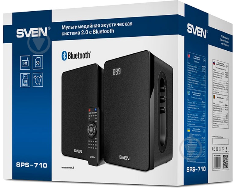 Акустическая система Sven SPS-710 2.0 black (Bluetooth) - фото 9
