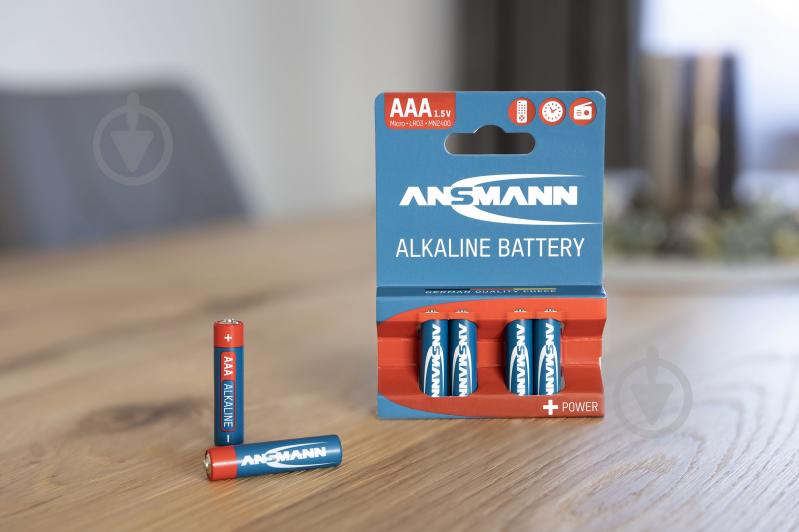 Батарейка Ansmann Alkaline 1,5 V AAA (мизинчиковые) 4 шт. (5015553) - фото 2