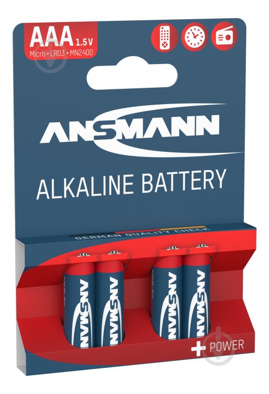 Батарейка Ansmann Alkaline 1,5 V AAA (мизинчиковые) 4 шт. (5015553) - фото 11