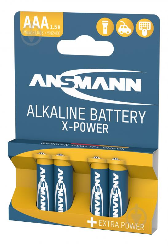 Батарейка Ansmann Alkaline X-Power 1,5 V AAA (мизинчиковые) 4 шт. (5015653) - фото 7