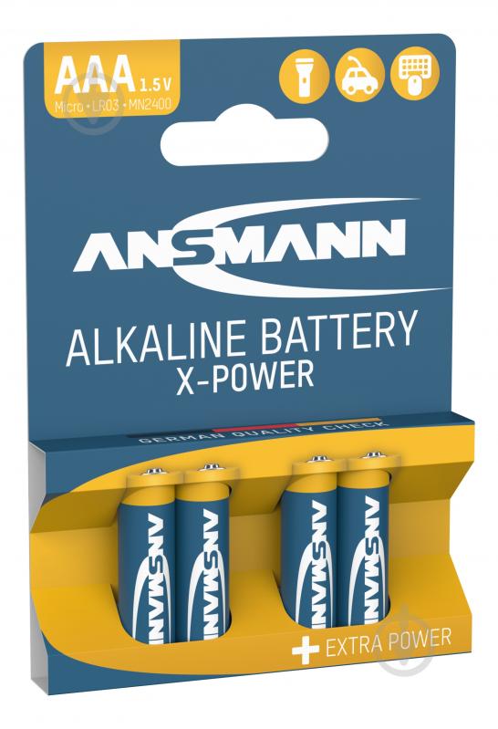 Батарейка Ansmann Alkaline X-Power 1,5 V AAA (мізинчикові) 4 шт. (5015653) - фото 4