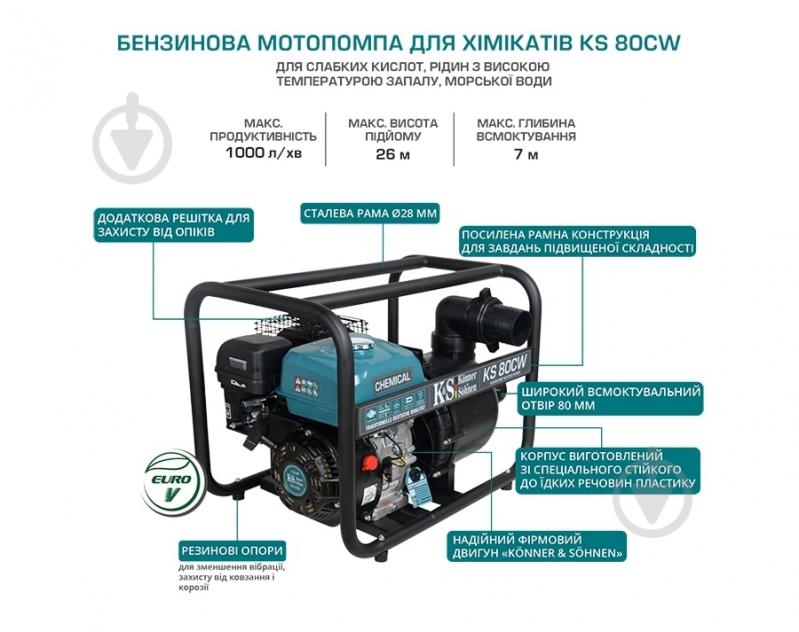 Мотопомпа Konner&Sohnen KS 80CW - фото 6 Мотопомпа Konner&Sohnen KS 80CW - фото 6