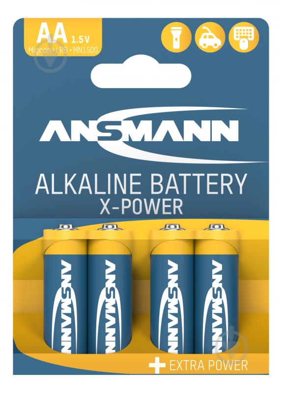 Батарейка Ansmann Alkaline X-Power 1,5 V 1/2AA 4 шт. (5015663) - фото 1