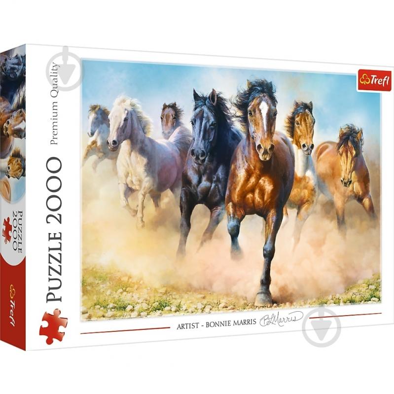 Пазлы Trefl Скачут кони 2000 элементов 6334159 - фото 1