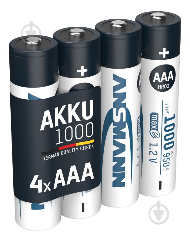 Аккумулятор Ansmann 4x1000 mAh NiMH 1.2V maxE Premium AAA (мизинчиковые) 4 шт. (5030882) - фото 2