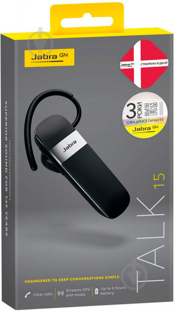 Bluetooth-гарнитура Jabra Talk 15 black/silver - фото 4