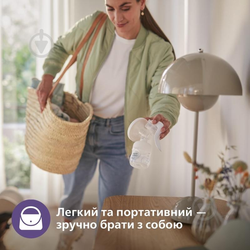 Молоковідсмоктувач Philips Avent ручний з пляшечкою - фото 3