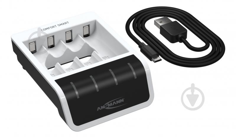 Зарядний пристрій Ansmann Comfort Smart з USB-входом для 1-4 NiMH акумуляторів АА/ААА 1001-0092 - фото 6