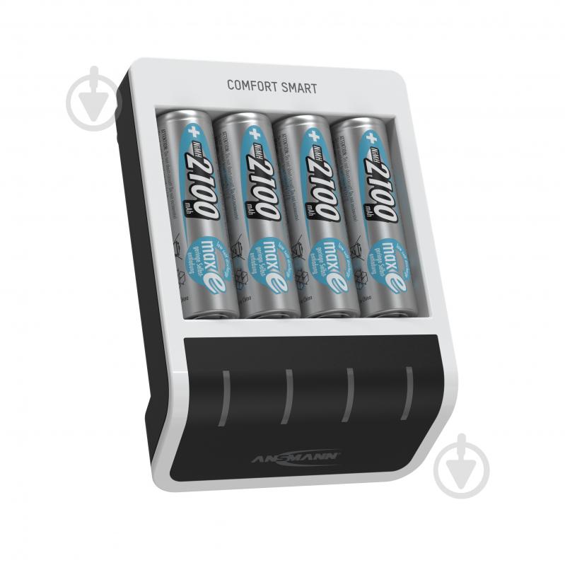 Зарядний пристрій Ansmann Comfort Smart+4xAA 2100mAh з USB-входом для 1-4 NiMH акумуляторів АА/ААА 1001-0092-01 - фото 1