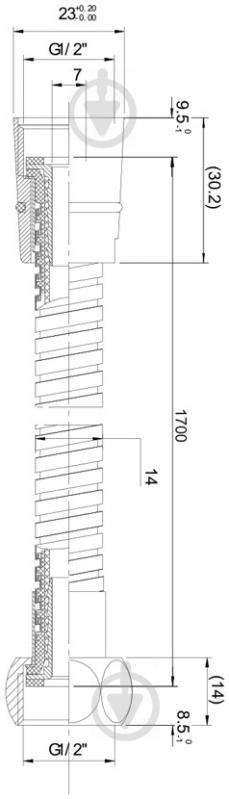 Шланг для душа Imprese 1215H 1,5 – 1,8 м - фото 2