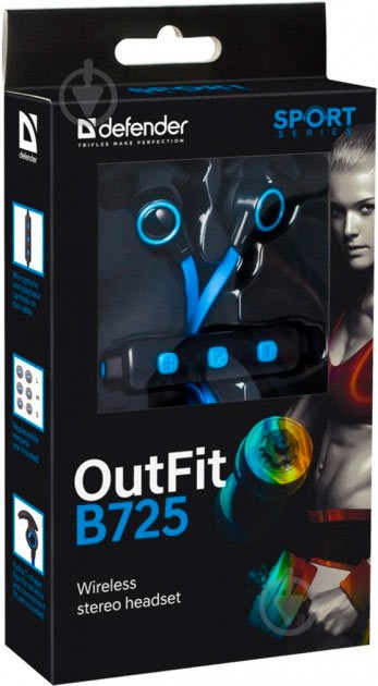 Наушники Defender OutFit B725 black/blue - фото 2