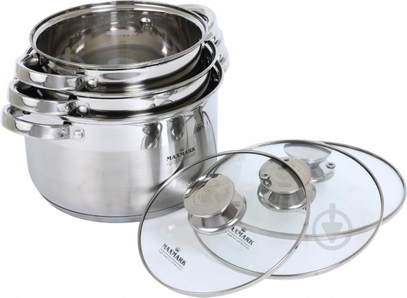 Набор кастрюль Maxmark Classic 6 предметов MK-3706А - фото 2 Набор кастрюль Maxmark Classic 6 предметов MK-3706А - фото 2