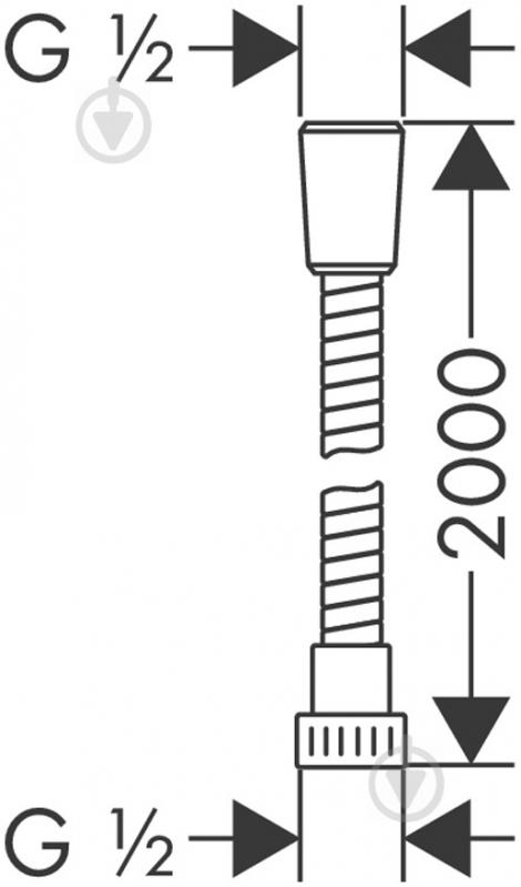 Шланг для душу Hansgrohe Metaflex 28264000 2 м - фото 2