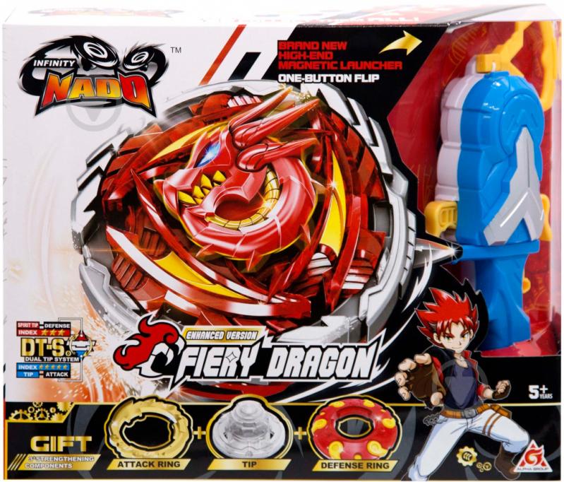 Дзиґа Auldey Infinity Nado V Advanced Fiery Dragon Вогняний Дракон YW634402 - фото 1