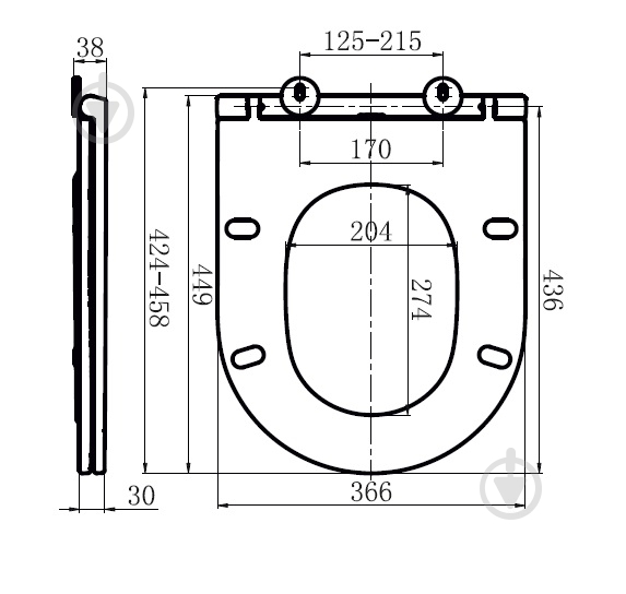 Сиденье для унитаза AM.PM с микролифтом Inspire C507853WH - фото 3 Сиденье для унитаза AM.PM с микролифтом Inspire C507853WH - фото 3