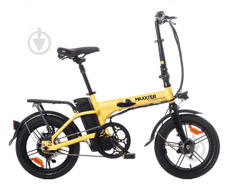 Электровелосипед Maxxter URBAN PLUS (yellow-black) 16" - фото 1