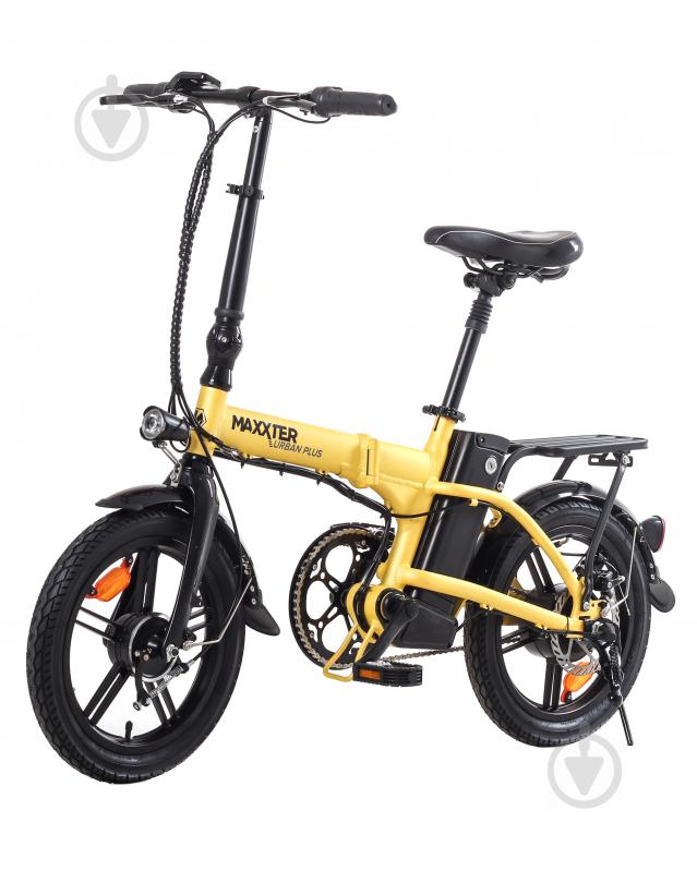 Электровелосипед Maxxter URBAN PLUS (yellow-black) 16" - фото 2