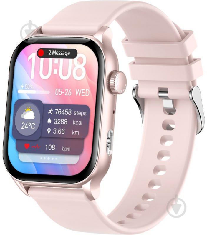 Смарт-годинник Gelius GP-SW015 Amazwatch Light pink (00000101273) - фото 1