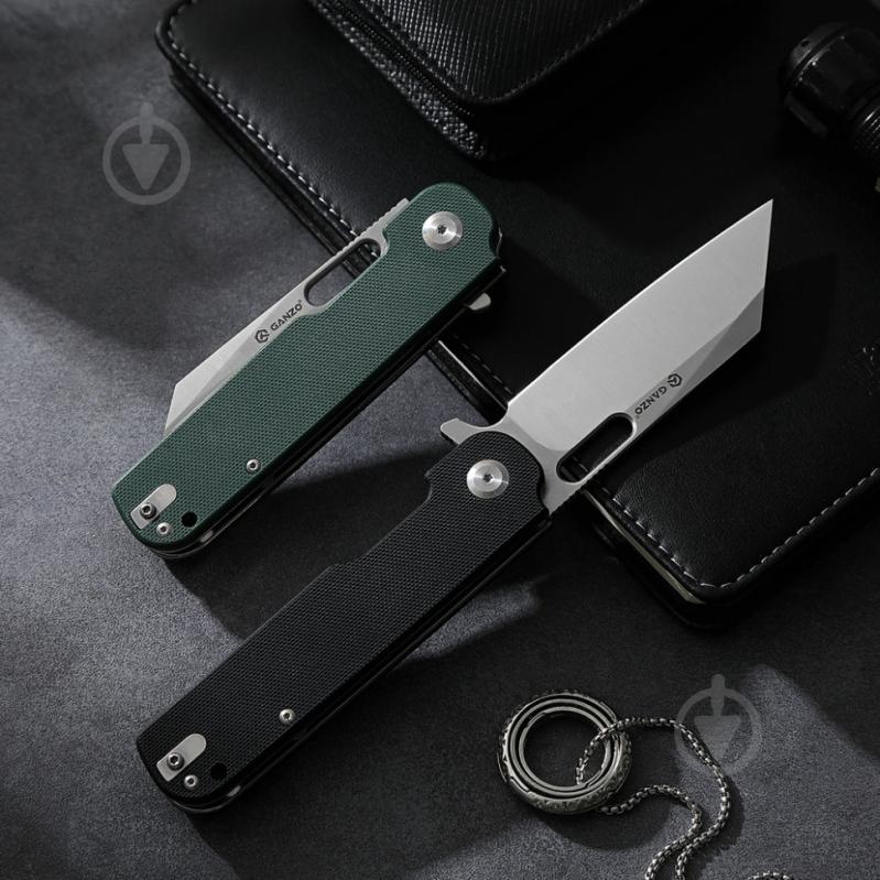 Нож складной Ganzo серый, D2, G770-GR - фото 8