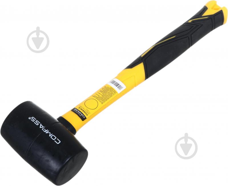 Киянка Compass 225 г чорна гума фібергласова ручка CP-RH0225-BL - фото 3 Киянка Compass 225 г чорна гума фібергласова ручка CP-RH0225-BL - фото 3