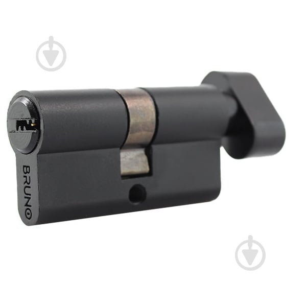 Цилиндр Bruno 30x30 ключ-вороток 60 мм черный - фото 1 Цилиндр Bruno 30x30 ключ-вороток 60 мм черный - фото 1
