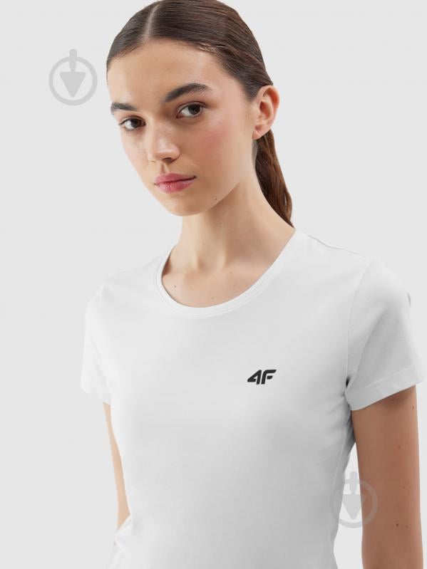 Футболка 4F TSHIRT F1161 4FWSS24TTSHF1161-10S р.M білий - фото 3