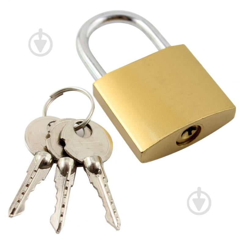 Замок навесной Comit 38 мм матовая латунь 71069 открытый (амбарный) - фото 3 Замок навесной Comit 38 мм матовая латунь 71069 открытый (амбарный) - фото 3