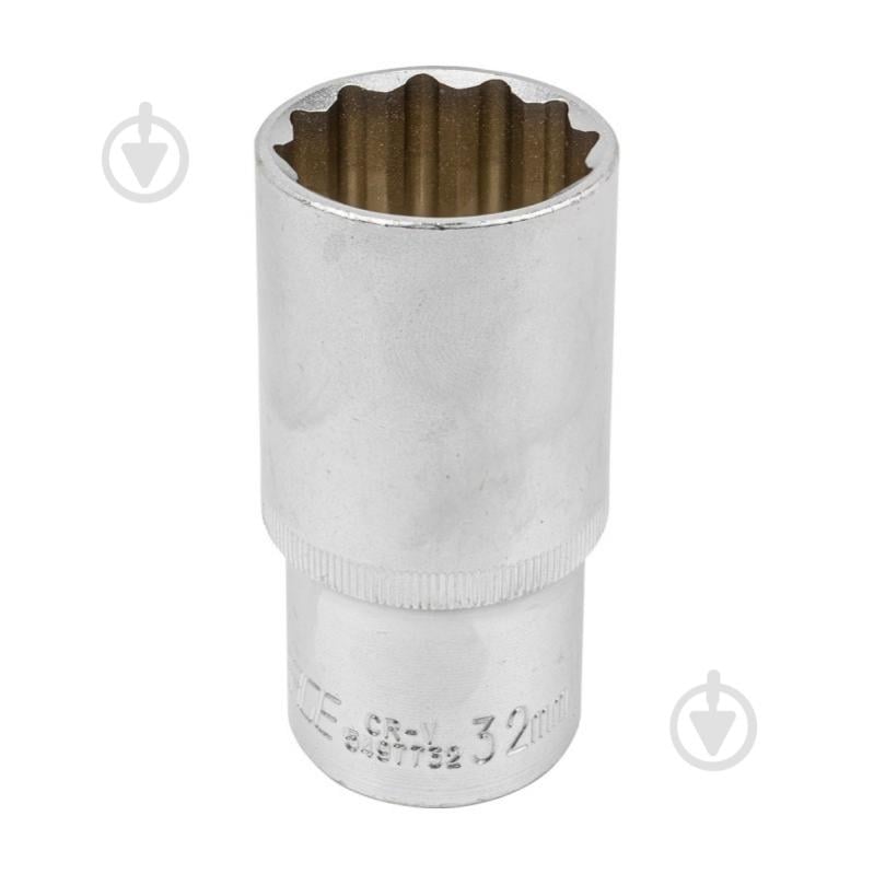 Головка глибока 32 мм 1/2'' 12-гранна Forsage F-5497732 - фото 1 Головка глибока 32 мм 1/2'' 12-гранна Forsage F-5497732 - фото 1