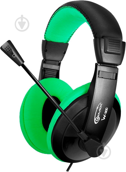 Наушники Gemix W-300 black/green - фото 3