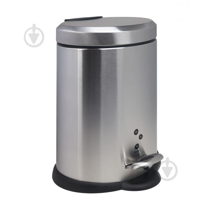 Ведро с педалью MVM BIN-26 5L SS - фото 1