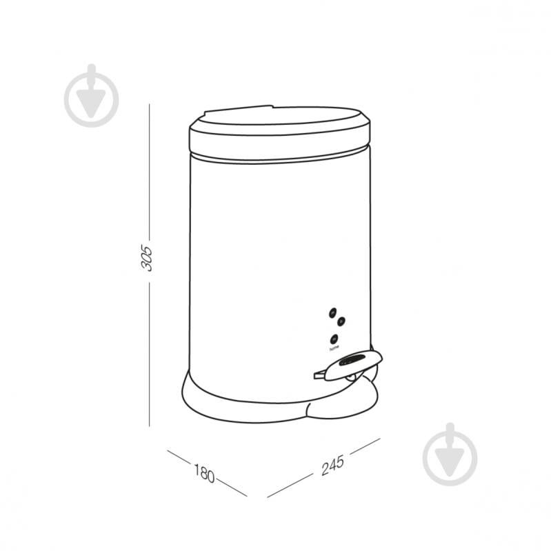 Ведро с педалью MVM BIN-26 5L SS - фото 4