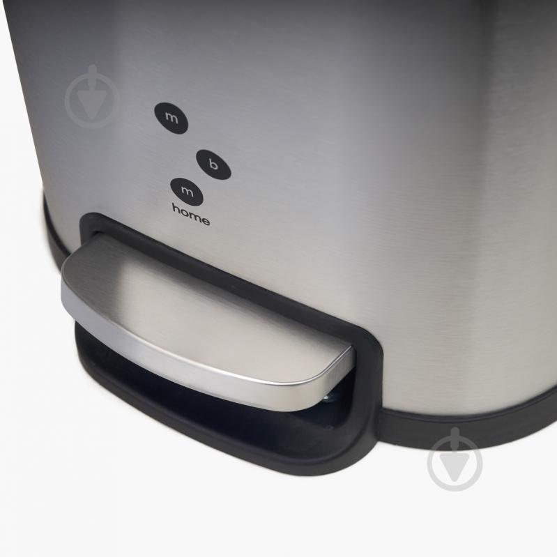 Ведро с педалью MVM BIN-28 6L SS Soft Close - фото 3