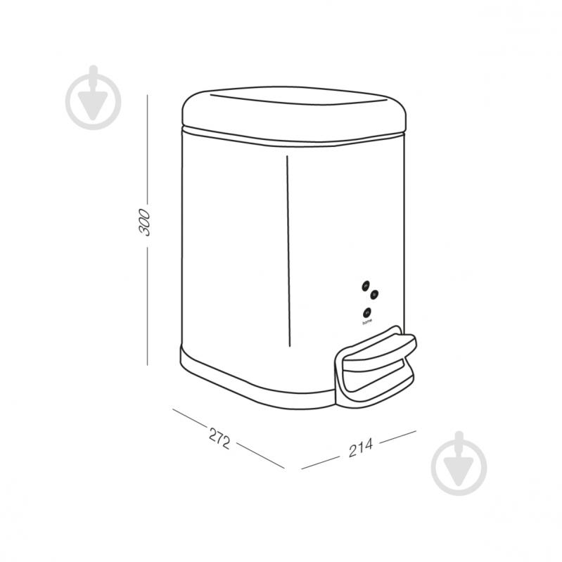 Ведро с педалью MVM BIN-28 6L SS Soft Close - фото 4