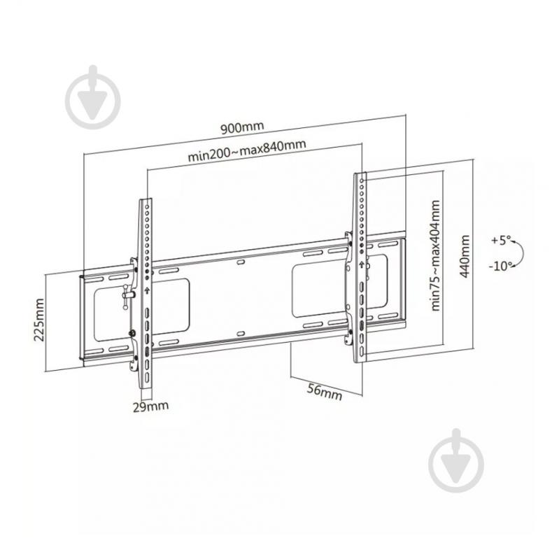 Кронштейн iTech PLB-2B наклонные 43"-90" черный - фото 7 Кронштейн iTech PLB-2B наклонные 43"-90" черный - фото 7