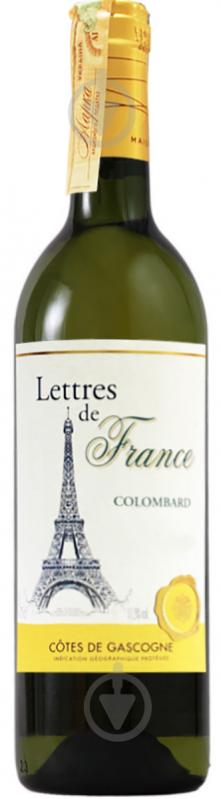 Вино MAISON BOUEY Lettres de France Colombard Chardonnay біле сухе 0,75 л - фото 1